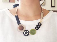 ヴィンテージボタンネックレス