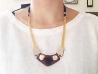 ヴィンテージボタンネックレス