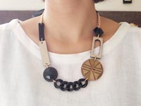 ヴィンテージボタンネックレス