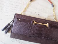 ヘビ革ファスナーウォレット