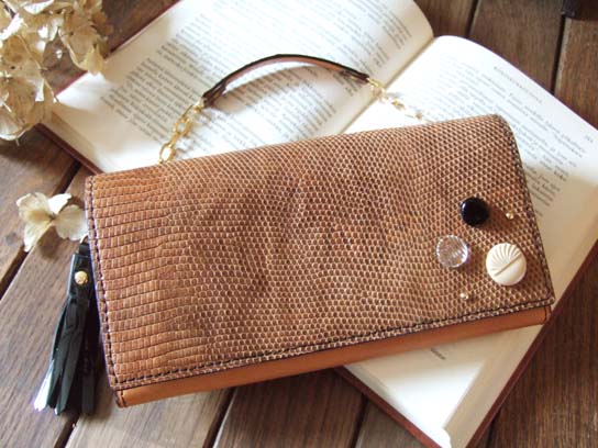 リザード長財布