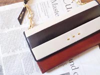 ボーダー柄ミニ財布