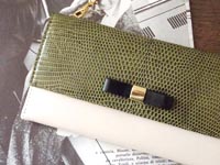 リザード革ミニ長財布