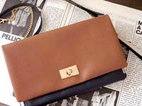 ブラウン革のお財布バッグ